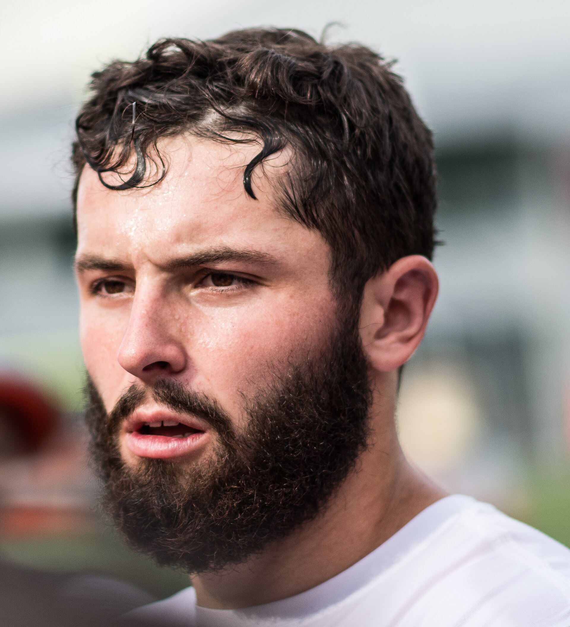 Imagem de referência de Baker Mayfield, descrito nos dados abertos como jogador de futebol americano dos Estados Unidos