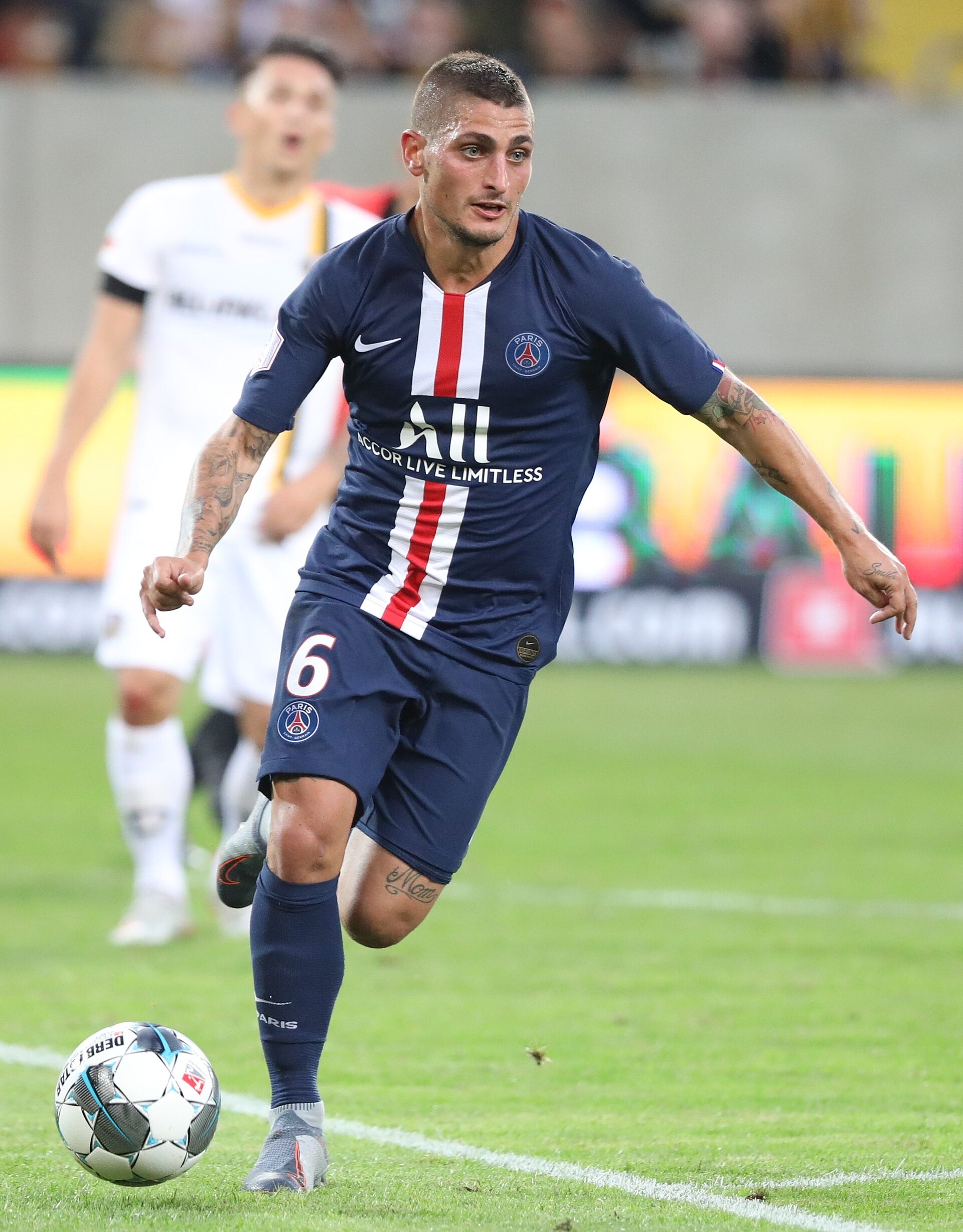 Imagem de referência relacionada a Marco Verratti, item descrito como futebolista italiano