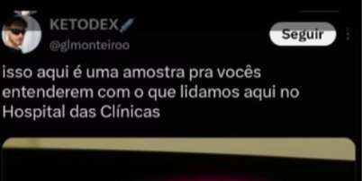 Publicação de Guilherme Lourenço Monteiro no X mostrava peso, altura e IMC do paciente antes de ser excluída Foto: Reproduão X / Estadão