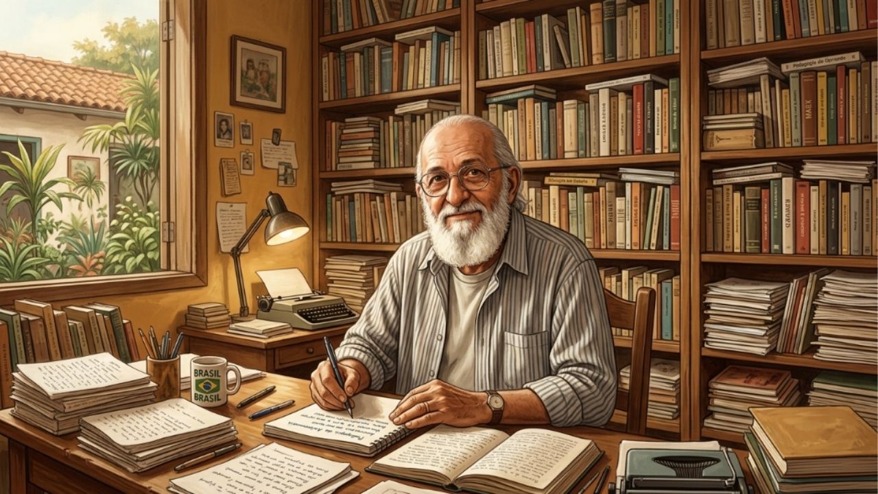 Paulo Freire e a Pedagogia Crítica, em reflexão sobre a libertação: a frase “Quando a educação não é libertadora, o sonho do oprimido é ser o opressor” resume uma ideia presente em sua obra, mas não tem fonte literal confirmada