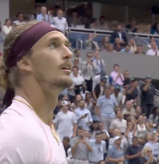 Zverev demorou a perceber que tinha vencido o US Open Foto: Reprodução/X/Us Open