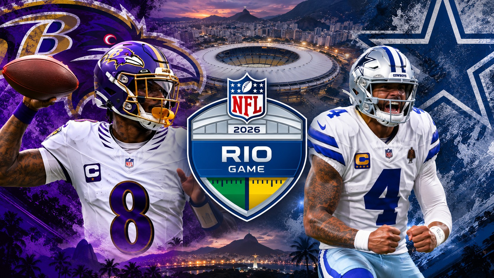 Dallas Cowboys e Baltimore Ravens fazem 1º jogo da NFL no Rio; saiba tudo sobre o duelo