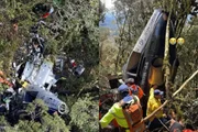 Novas imagens mostram que helicóptero com Rick “quebrou ao meio” ao cair