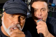 Esposa de Renner mostra momento de carinho entre cantor e filho