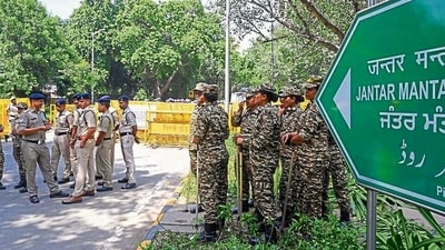 The Delhi Police released the order on denotifying Jantar Mantar as a site of protest on Monday. (HT_PRINT)