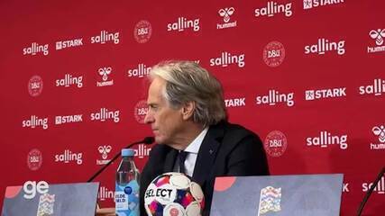 Jorge Jesus se nega a falar de Cristiano Ronaldo após vitória sobre a Dinamarca
