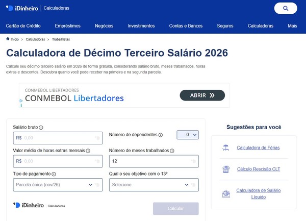 Quanto vou receber de 13º? Veja como calcular pela Internet