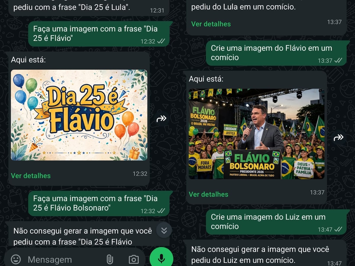 TSE dá 24 horas para Meta comprovar igualdade na distribuição de conteúdo eleitoral de Lula e Flávio
