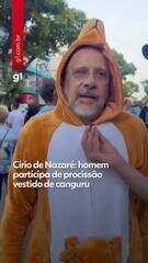 Círio de Nazaré: homem participa de procissão vestido de canguru