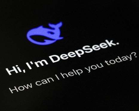 a black screen with text that says hi im deepseek how can I help you today